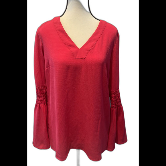 MICHAEL KORS Bell Sleeve Pink Tunic Top Small - Picture 1 of 4